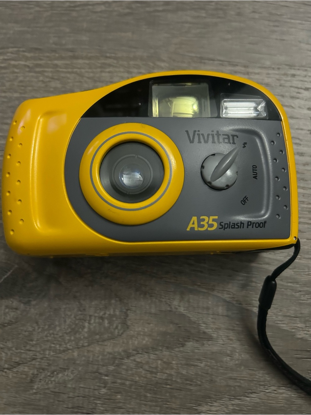 Vivitar Yellow A35 Splash Proof 35mm Point & Shoot Film Camera